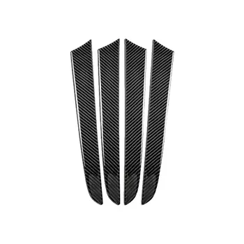 Oglekļa Šķiedras Auto Piederumi Interjera Iekšējo Durvju Paneļa Vāku Apdare Uzlīmes Vāciņš Melns, Uzlīmes Audi Q5 SQ5 8R 2010-2018