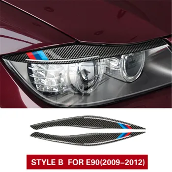 Oglekļa Šķiedras priekšējo Lukturu Uzacis, Plakstiņi Auto Uzlīmes BMW 3. sērijas E90 2005. - 2012. gadam Priekšējo Lukturu Uzacis Piederumi
