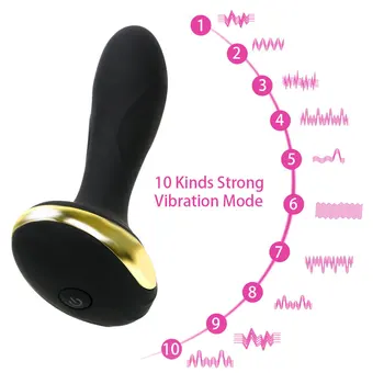 OLO 10 Režīmā Silikona Butt Plug Pieaugušo Produkti Seksa rotaļlietu Vīriešiem Anālais Vibrators ar Prostatas Massager Pieaugušo Rotaļlietas