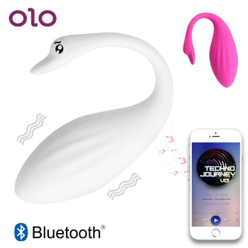 OLO Gulbis Formas G-spot Vibrators Clit Stimulators Vibrējošais Maksts Olu Bluetooth Bezvadu Tālvadības Seksa Rotaļlietas Sievietēm