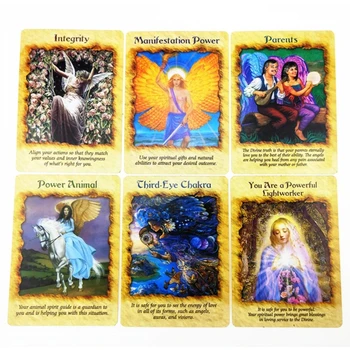 OOTDTY Eņģeļu Terapija Oracle Kartes 44 Kārtis Klāja Tarot Pilnas angļu Ģimenes Puses galda Spēle Zīlēšana Likteni Kartes