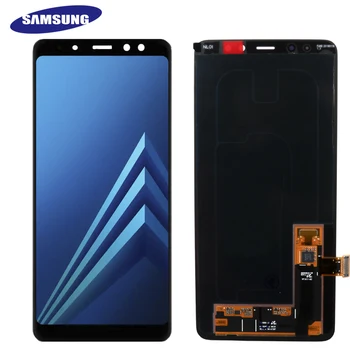 ORIĢINĀLS AMOLED Displejs LCD SAMSUNG Galaxy A8 Plus 2018 A730 LCD Displejs, Touch Screen Digitizer Nomaiņa Var pielāgot