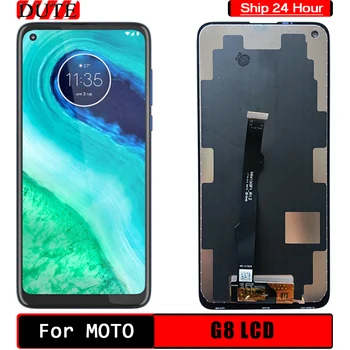 Oriģināls Par Motorola Moto G8 LCD XT2045-1 Displejs Touch Screen Sensoru Panelis Digiziter Montāža XT2045-1, Moto G8 6.4