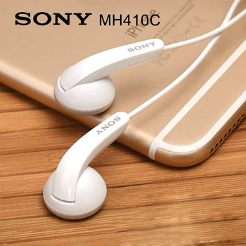 Oriģināls Sony MH410C In-Ear Austiņas Super Bass Austiņas ar Mikrofonu, lai XPERIA L36H M4 M5 L1 XZS XA XA1 XA2 Z1 Z2 Z3 23899