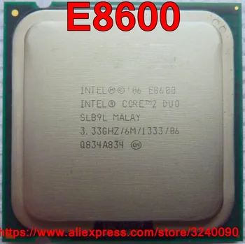 Oriģinālā Intel CPU CORE 2 DUO E8600 Procesors 3.33 GHz/6M/1333MHz Dual-Core Socket 775 bezmaksas piegāde arī pārdot e8400 e8500