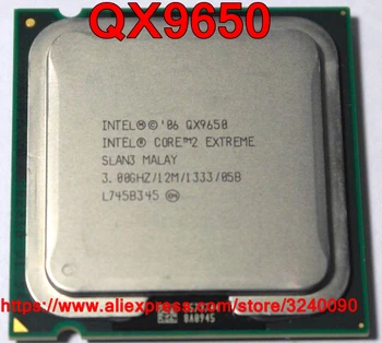 Oriģinālā Intel CPU CORE 2 Extreme QX9650 Procesors 3.00 GHz/12M/1333MHz Quad-Core Socket 775 bezmaksas piegāde ātru kuģis no