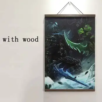 Overwatchs d.va plakāts HD audekls plakāti apdare, krāsošana sienas māksla ar masīvkoka karājas ritiniet