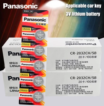 Panasonic Oriģinālo 200pcs/daudz cr 2032 Pogu elementu Baterijas 3 V Monētas Litija Akumulatoru Skatīties Tālvadības Kalkulators cr2032 22260