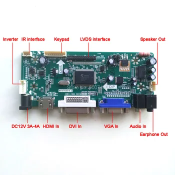 Par B156XW01 V0, V1 V2 M. NT68676 ekrāna diska kontrolieris valdes DVI, VGA LCD monitora panelis CCFL LVDS 30Pin 15.6