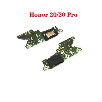Par Huawei Honor 20 Godu 20 Pro Original USB Lādētāja Uzlādes Ostas Lentes Flex Kabelis, Mikrofons, USB Dock Savienotājs Valde