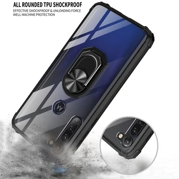 Par Motorola Moto G Stylus Gadījumā Moto G Stylus Magnētisko Automašīnas Turētājs seguma gadījumā pārredzamu Flex Bufera Mājokļu capa
