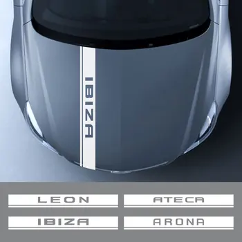 Par Seat Ibiza 6.I 6J Leon MK3 5F Aronas Ateca Automašīnas Motora Pārsega Vāka Uzlīmes, Vinila Uzlīmes Auto Sporta Stila Apdare Piederumi