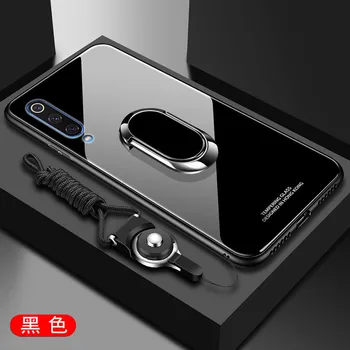 Par Xiaomi Mi A3 Gadījumā Luksusa Grūti Rūdīta Stikla Ar Statīvu Gredzenu Magnēts Aizsardzības Aizmugurējo Vāciņu Gadījumā xiaomi mi a3 lite shell