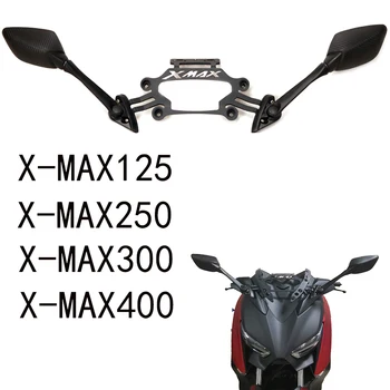 Par Yamaha XMAX300 X-MAX XMAX 250 300 400 2017-2019 Motociklu Atpakaļskata Spoguļi Priekšējo Fiksētu Stenta Mobilā telefona Turētājs Turētājs