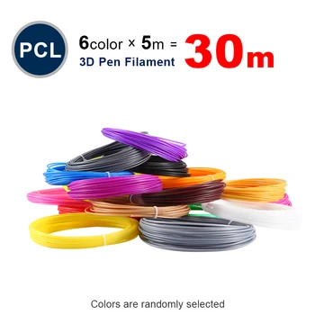 PCL 1,75 mm pavedienu 20 krāsas, 3d iespiesti pcl 1,75 mm 3d pildspalva plastmasas 3d printeri Pcl pavedienu 3d pildspalvas abs Vides Drošības