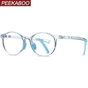 Peekaboo tr90 anti zilā gaisma brilles bērniem, skaidrs, objektīvs datora meitene bērniem, brilles kārtu optisko dāvanas zēniem 40684