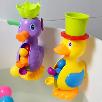 Peldvietu spouts Spēlēt Ūdens vannas istabā oyuncak Bērniem, baby bērnu Vanna vannā peldēšana rotaļlietas, gumijas Ducky duck Ūdensratu
