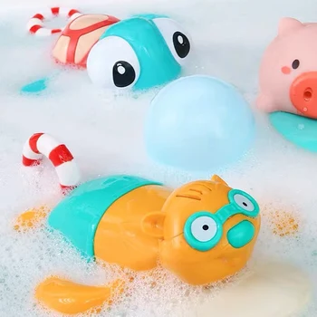 Peldēšana Bruņurupuči Peldošās vannas rotaļlietas bebru ūdens dušas Rotaļlietas bērniem puses peldēties baseinā 1 - 2 gabali vasaras