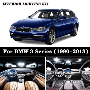 Perfect White Spuldzes, Auto LED Interjera Kartes Dome, Gaismas Pakete Komplekts piemērots 1990-2011 2012 2013 BMW 3 Series E36 E46 E90 E91 E92