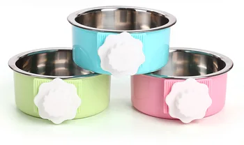 Pet bļoda Karājas konfektes krāsa nerūsējošā tērauda suņa bļodā pet kaķis ir pārtikas bļoda Pet Suns, Trauku Pakārtotā Kucēnu, Kaķu Pārtikas, Dzērienu Ūdens Padevē