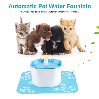 Pet Suns, Kaķis Bļodā Strūklaka Elektriskie Automātiskie Ūdens Padevē Izsmidzinātājs Ar Ziedu Kaķiem, Suņiem, Dzeramā Pet Produkti