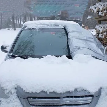Pilna Aizsardzība Vējstikla Pārsegs 150x70cm Auto Saulessargs Anti-sniega Ūdensizturīgs Sudraba Lenti Auto Piederumi Saulessargs