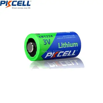 PKCELL 10X3V CR123A akumulators 1500mAh CR123 123A CR17345 KL23a VL123A DL123A 5018LC EL123AP SF123 Ne-atkārtoti uzlādējams Litija Akumulators