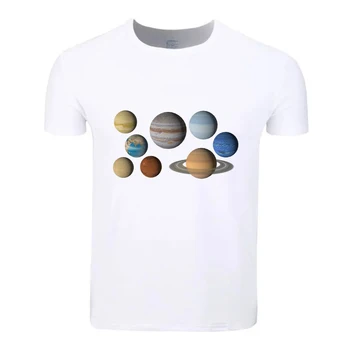 Planētas No Saules Sistēmas Kokvilnas Liela Izmēra Studentu Vasaras T-Krekls Ar Īsām Piedurknēm Vīriešiem, Sievietēm, Zēnu, Meiteņu T Krekls Tees Bērniem Tshirt