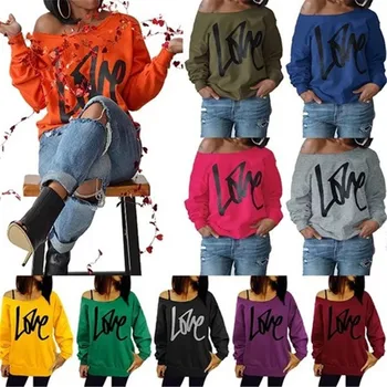 Plus lieluma 5 XL mīlestība Sievietes, hoodies sweatershirt 2019 O Kakla Modes Pāris streetwear Gadījuma Tendence Topi