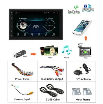 Podofo 2din auto radio Android 9.1 Auto Multimedia Player 2din autoradio Par Volkswagen Nissan Hyundai Kia toyota Sēdekļa Ford Focus 41719
