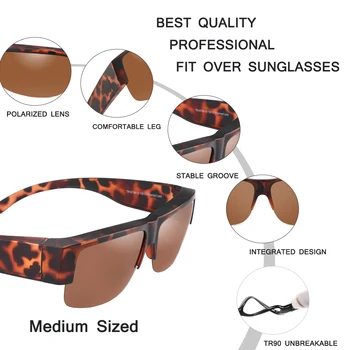 POLARSNOW Fit Pār Polarizētās Saulesbrilles Vīriešiem un Sievietēm Ultra Light TR90 Rāmis Valkāt Uz parasto Recepšu Brilles Vadītāja