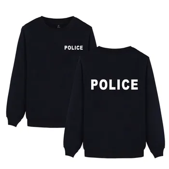 POLICIJAS Drukāt Hoodies sporta Krekls Vīriešiem/Sievietēm Hip hop pelēkā vārna sporta Krekli Pavasara moletom masculino Gadījuma Tracksuit casaco Plus Lieluma