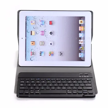 Premium Ādas Vāks priekš Apple iPad 2 3 4 iPad2 iPad3 iPad4 9.7 Gadījumā Coque Capa Pamatbrīvību ar Noņemama Bluetooth Klaviatūru