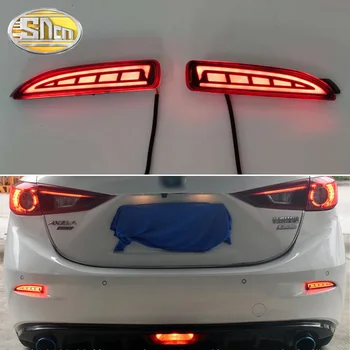 Priekš Mazda 6 Atenza 2013. - 2018.gadam Multi-funkcijas Automašīnas LED Aizmugurējie Miglas Lukturi, Buferi Vieglo Auto Bremžu Dinamisku Pagrieziena Signālu Gaismas Atstarotājs