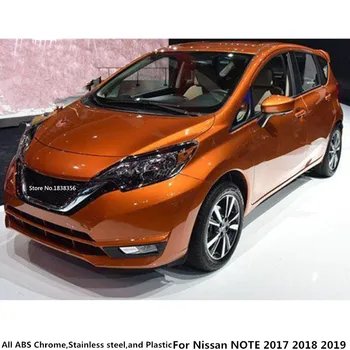 Priekš Nissan, ŅEMIET vērā, 2017 2018 2019 2020 Auto Dekorē Vāks ABS Chrome Priekšā novietotu Motoru un Mašīnu Restes Augšējā Pārsega Vāku Apdare Lampa 1gb