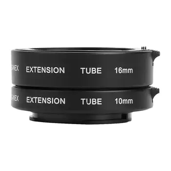 Profesionālā Metāla Macro Extension Tube Auto Focus (AF Macro Extension Tube Ring Set 10 mm 16 mm Sony NEX E-Mount Objektīvs