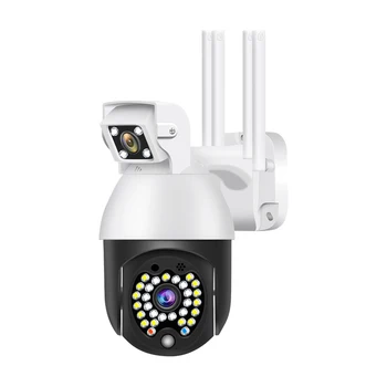 PTZ WIFI IP Kameras 1080P Ūdensizturīgs Āra Tālvadības Bezvadu Kamera 29 Led IS 50m divvirzienu Audio CCTV Uzraudzības Cam Dual Objektīvs