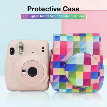 PU Ādas Fotokameras Soma Aizsardzības Gadījumā, Krāsains Plecu Kameras Soma Fujifilm Fuji Instax Mini 11 Instant Kameras Piederumi