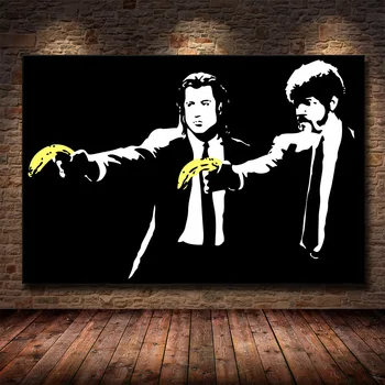 Pulp Fiction Plakātu Klasisko Filmu Wall Art Audekls Gleznošanai Plakāti un Izdrukas Sienas Attēlu Telpas Dekoratīva Mājas Dekoru