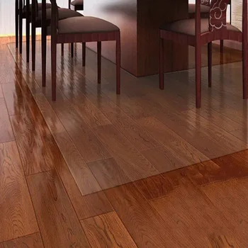 PVC galda paklāju caurspīdīgs ūdensizturīgs grīdas paklājs Biroja krēsls, kafijas galdiņš Scratchproof Mīksto stikla paklāju galda segums pvc 1.0 mm