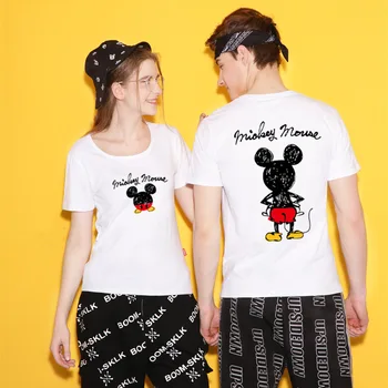 Pāris Drēbes Vasarā Māte un Meita Drēbes Meitenēm Zēniem Mickey Karikatūra Tētis un Man T-krekls Topi Ģimenes Atbilstošas Drēbes