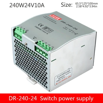 Pārslēdzama Strāvas Padeve DR-240-24 24V10A/12v20a Transformatoru Rūpniecības Pakāpe Din Sliedes Montāžas Power LED Reklāma