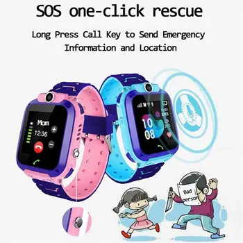 Q12 Bērnu Smart Watch SOS Tālruni, Skatīties Smartwatch Bērniem Ar Sim Kartes Foto Ūdensizturīgs IP67 Bērniem Dāvanu IOS Android Z5S