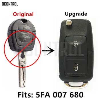 QCONTROL Jaunināt Automašīnu Tālvadības Atslēgu VW/VOLKSWAGEN Bora Polo, Golf, Passat Lupo 5FA 007 680