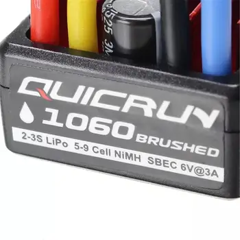 QuicRun 1060 Matēts 60A ESC/360A 2A/5V 11.1 V RC Auto Daļas