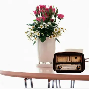 Radošā Vintage Vecā Stila Radio Modeli Sveķu Desktop Displejs Rotājumu Amatu Mājas Birojs Apdare