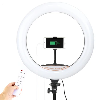 Regulējamas 18inch Gredzenu Gaismas 2700-7000K Silts Aukstā Lampa Ar 1.9 m Statīvu 45cm Fotogrāfija Apgaismojums Youtube Video Selfie Gaismas 46380