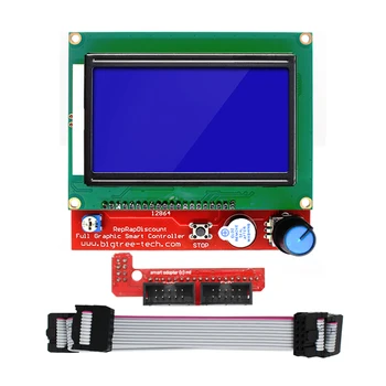 Reprap Rampas 1.4 Komplekts ar Mega 2560 r3 + Heatbed MK2B + 12864 LCD Kontrolieris +5gab A4988 +6pcs Mehānisks Slēdzis 3D Printeri