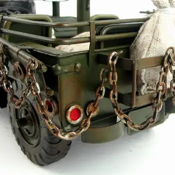Retro Skārda transportlīdzekļa modelis 1940. gada izdevums roku darbs, Antīks Dzelzs dāvanu militāro transportlīdzekļu apdare, mājas kolekcija
