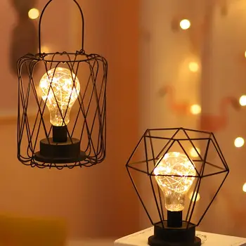 Retro Čuguna Mākslas Galda Lampas Guļamistabas, Dzīvojamā Istaba LED Gultas Lampa, Gulta, Lampa Nakts Gaismas Ziemassvētku Rotājumi Gaismas